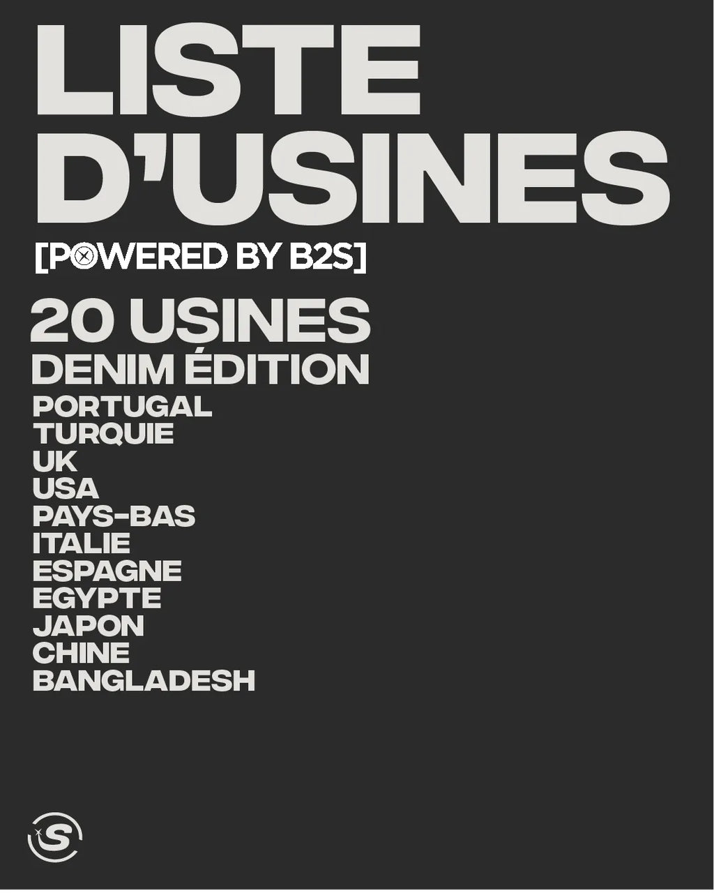 LISTE D’USINES DENIM [POWERED BY B2S]