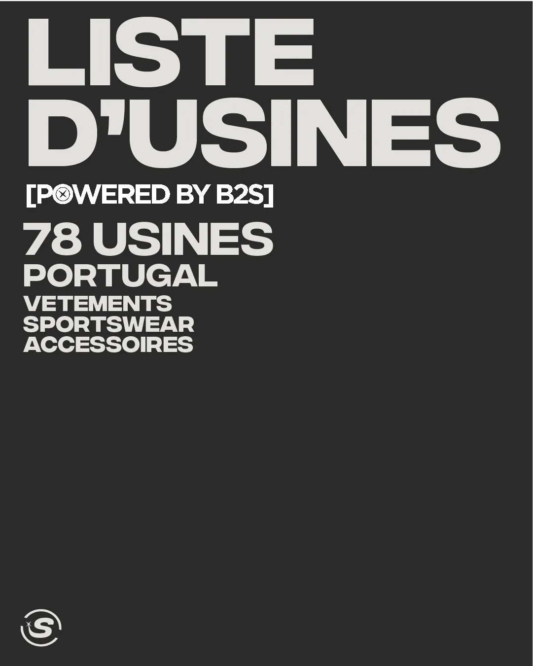 LISTE D’USINES PORTUGAL [POWERED BY B2S]